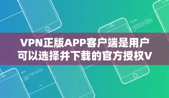 VPN正版APP客户端是用户可以选择并下载的官方授权VPN软件,用户可以直接使用,确保软件的安全性和可靠性。以下是使用步骤