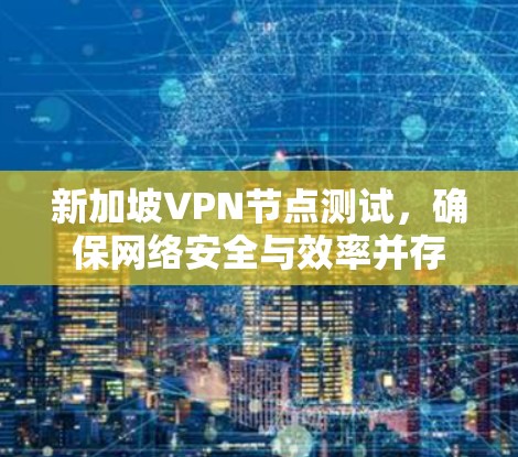 新加坡VPN节点测试，确保网络安全与效率并存