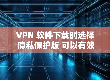 VPN 软件下载时选择 隐私保护版 可以有效减少用户在使用过程中获取的个人信息，包括但不限于