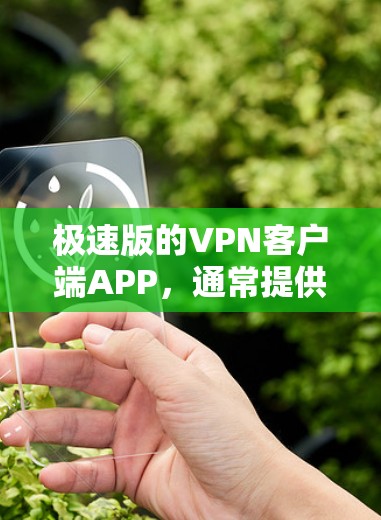 极速版的<strong>VPN客户端</strong>APP，通常提供以下特点